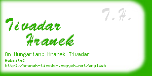 tivadar hranek business card